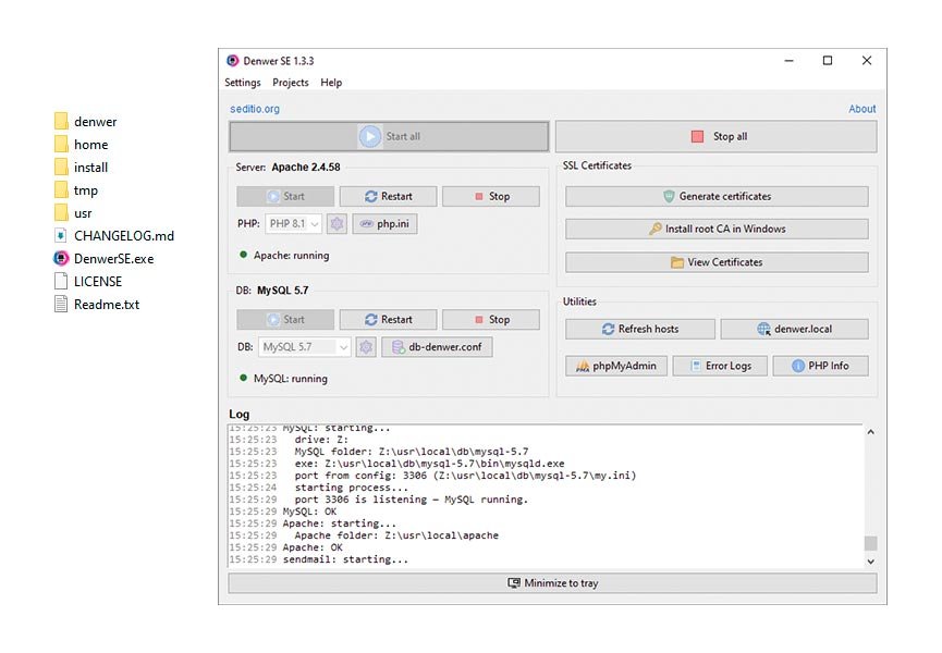 Denwer SE 1.3.3 Released: New GUI and Built-in Scheduler
